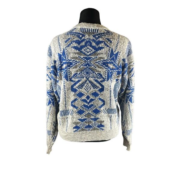Vintage 80’s Mcgregor medium grandpa blue gray Nordic Scandinavian sweater - Picture 1 of 6